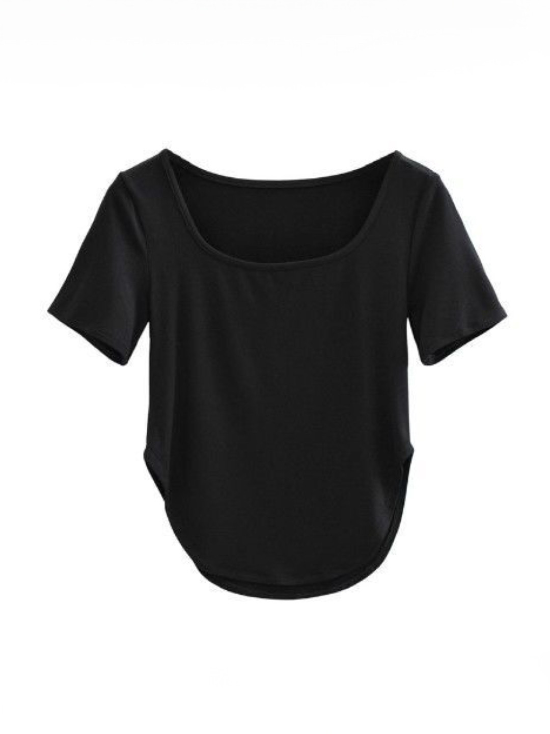 

KPOP Women Solid Crop Top, Black