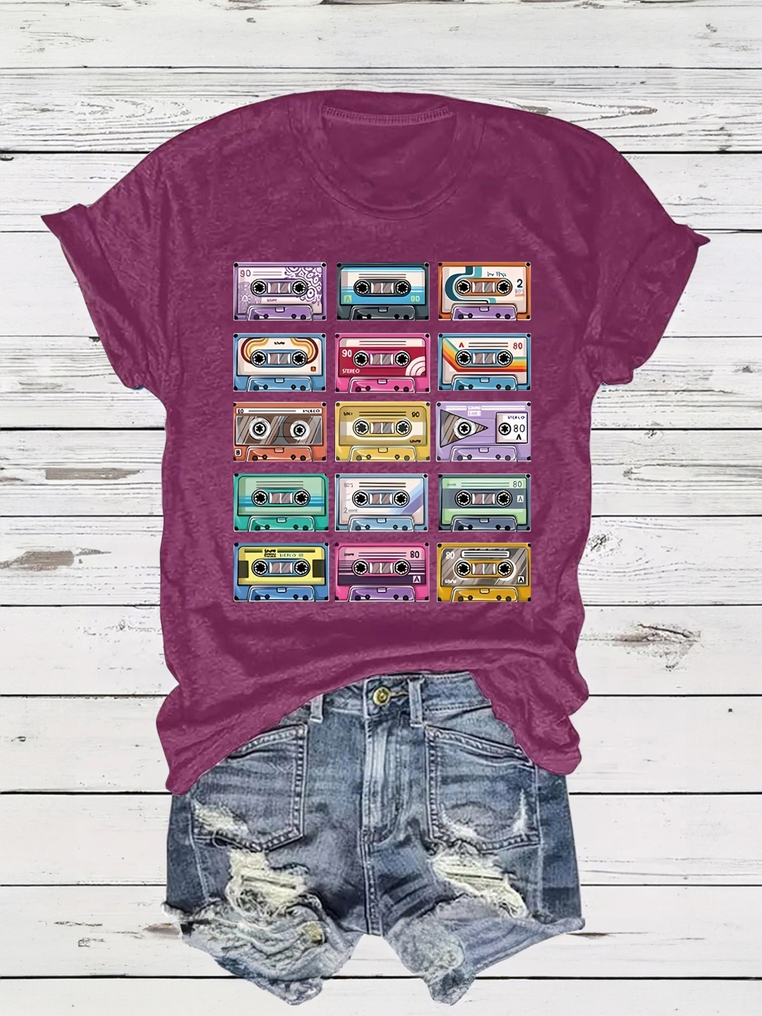 

KPOP Print Cotton Top, Pink