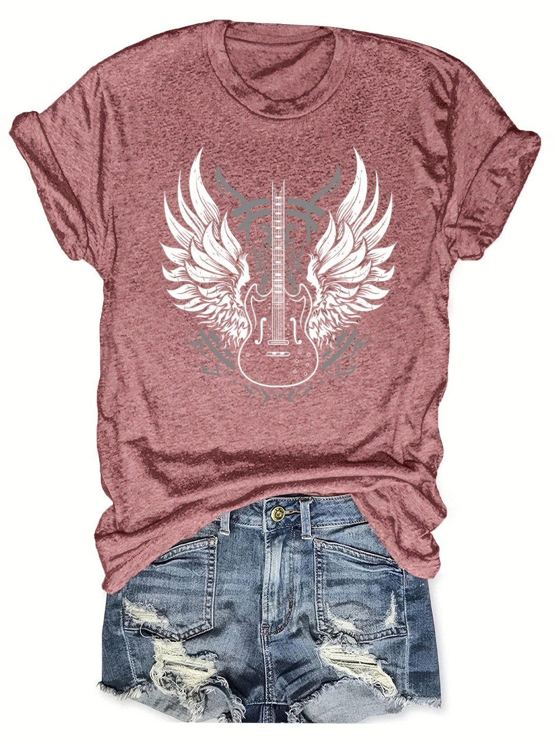 

KPOP Print Cotton Top, Pink