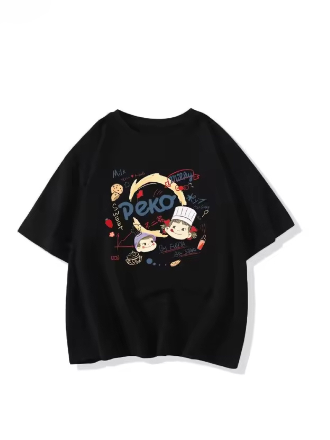 

KPOP Print Top, Black