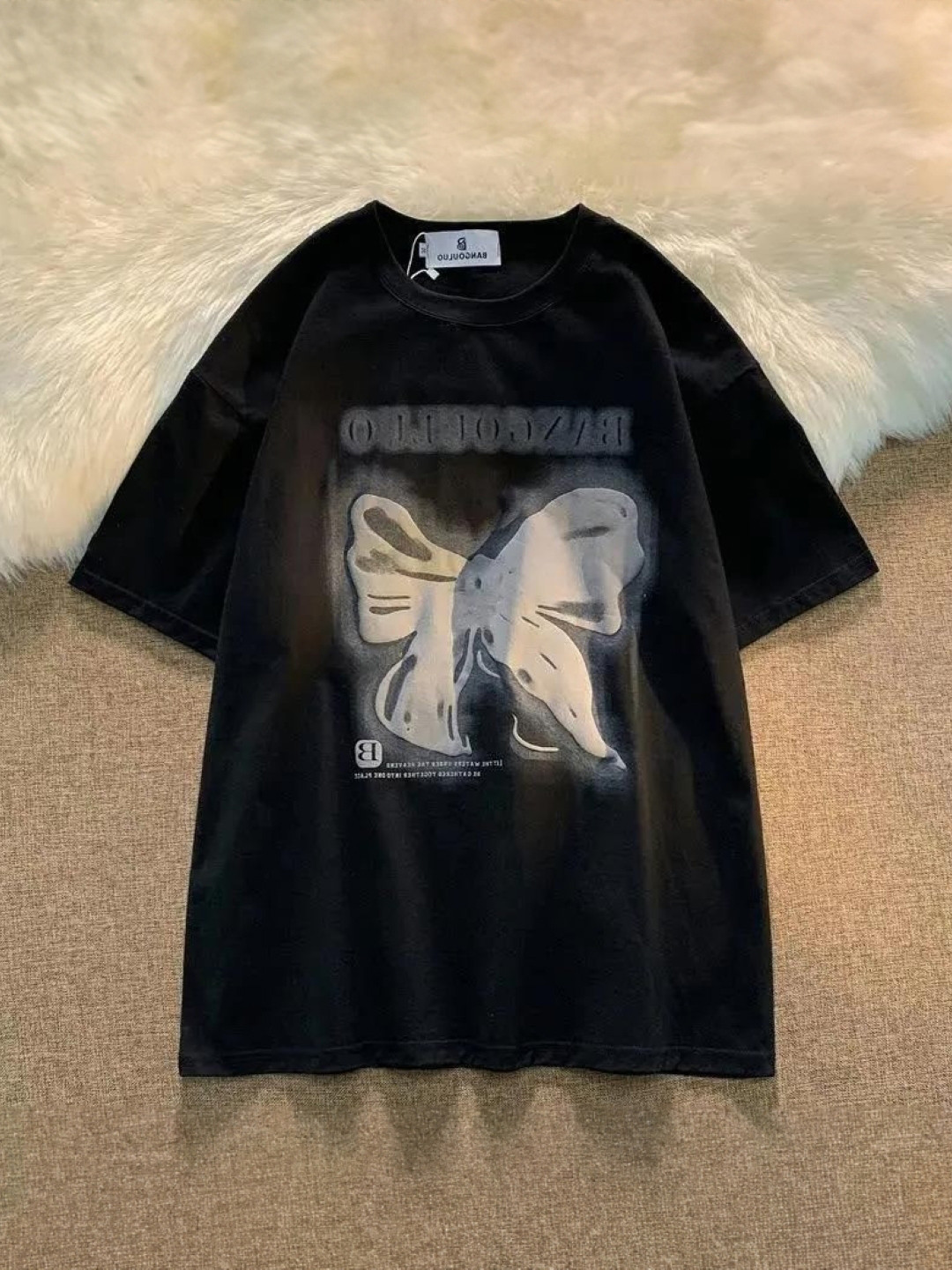 

KPOP Women Printed Top, Black