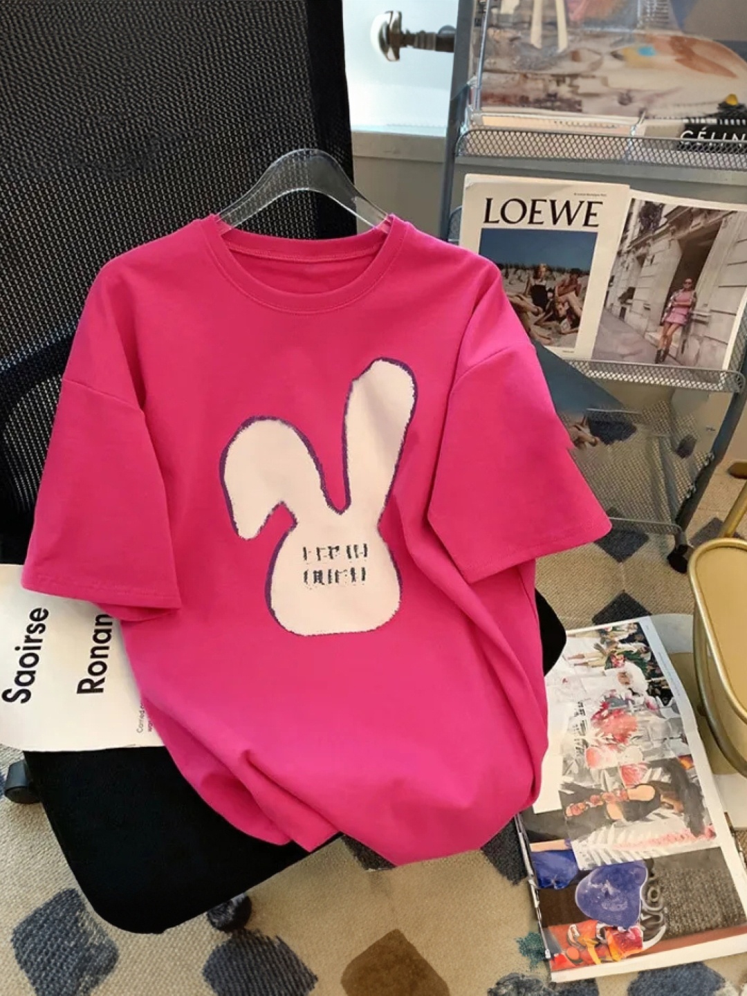 

KPOP Women Graphic Printed T-shirt, Pink