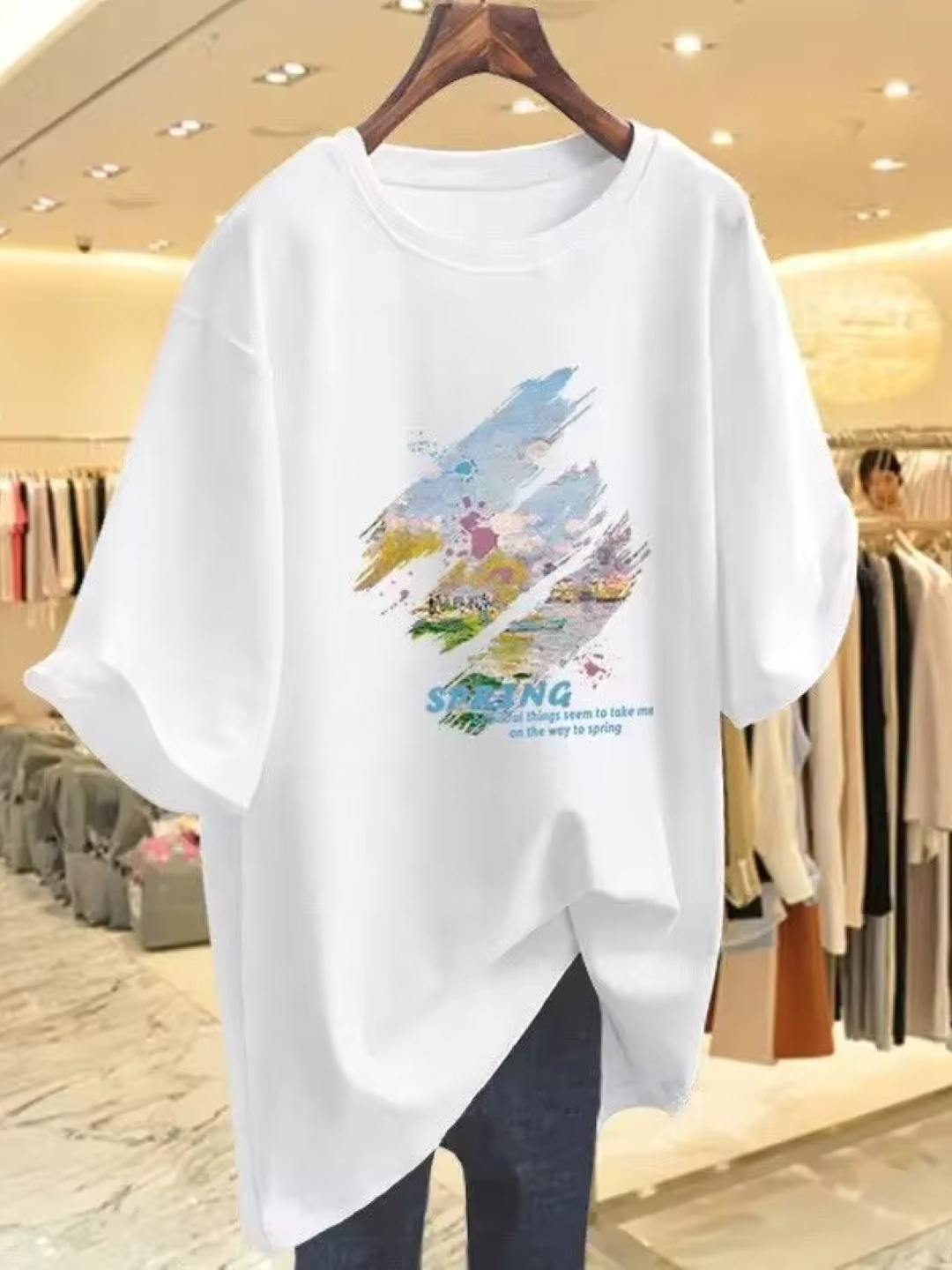 

KPOP Print Top, White