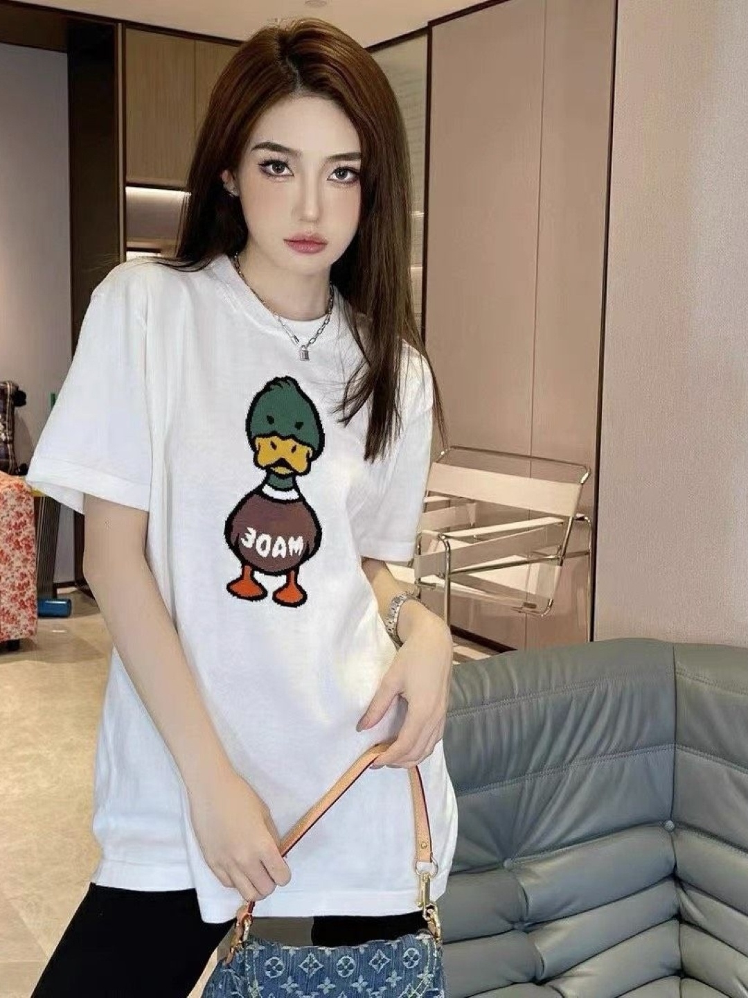 

KPOP Print Top, White