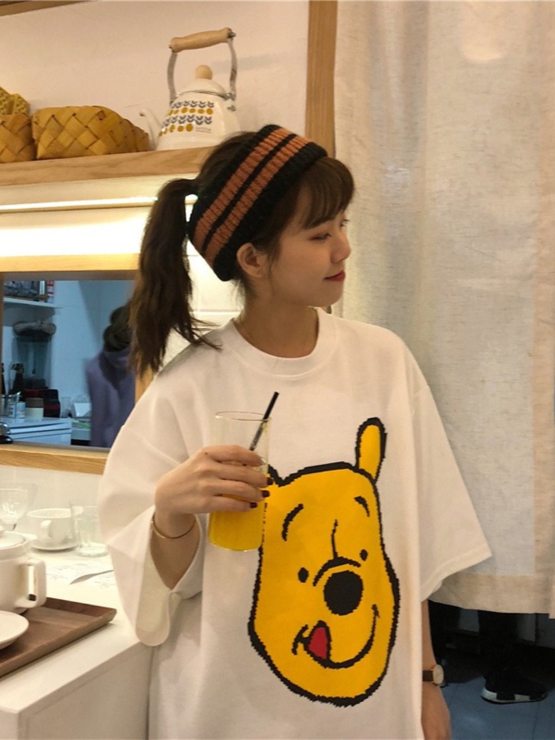 

KPOP Print Top, Off white