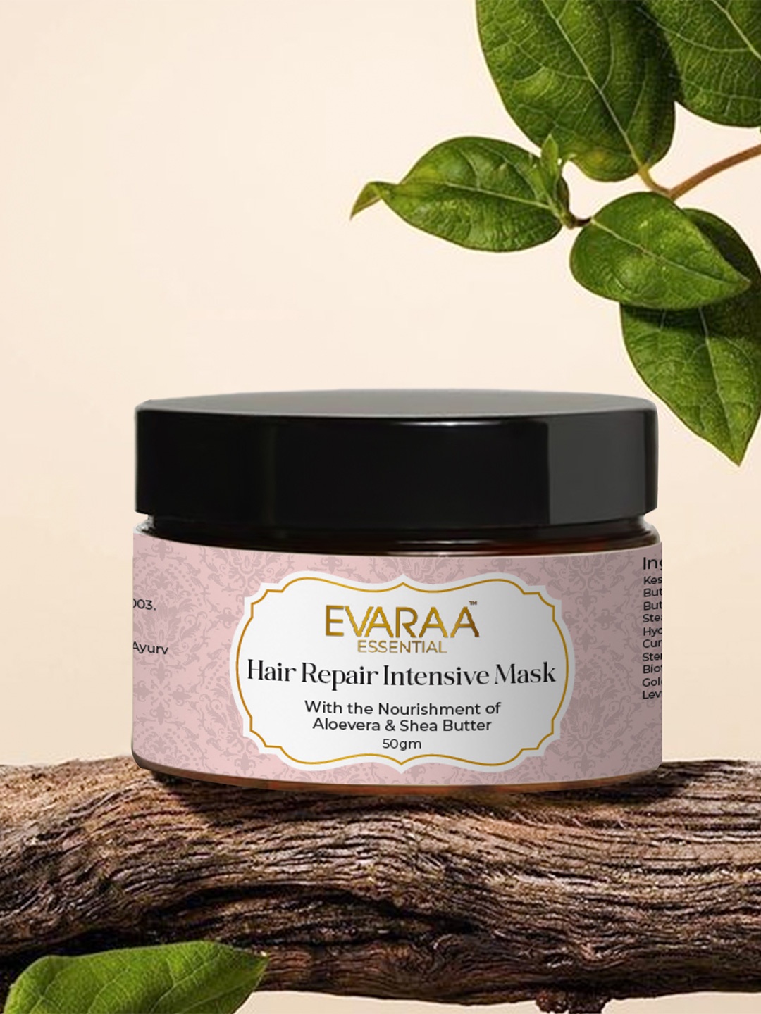 

EVARAA ESSENTIAL Repair Hair Intensive Mask With Aloevera & Shea Butter-50g, White