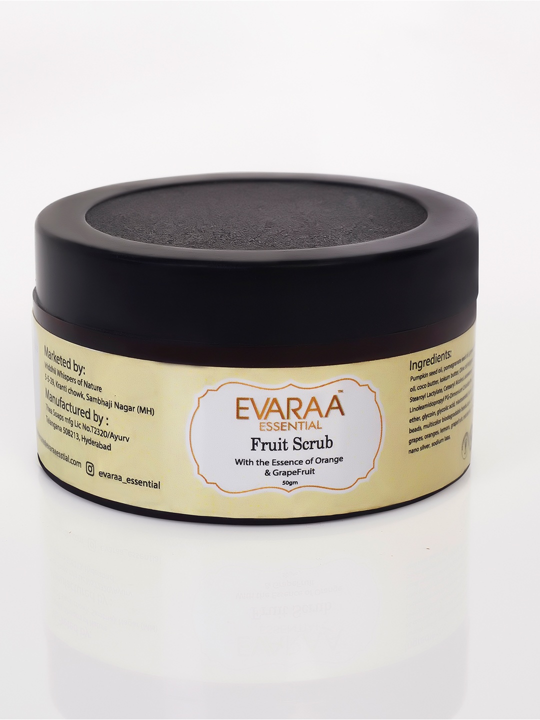 

EVARAA ESSENTIAL Fruit Scrub With Essence Of Orange & Grapefruit-50g, White
