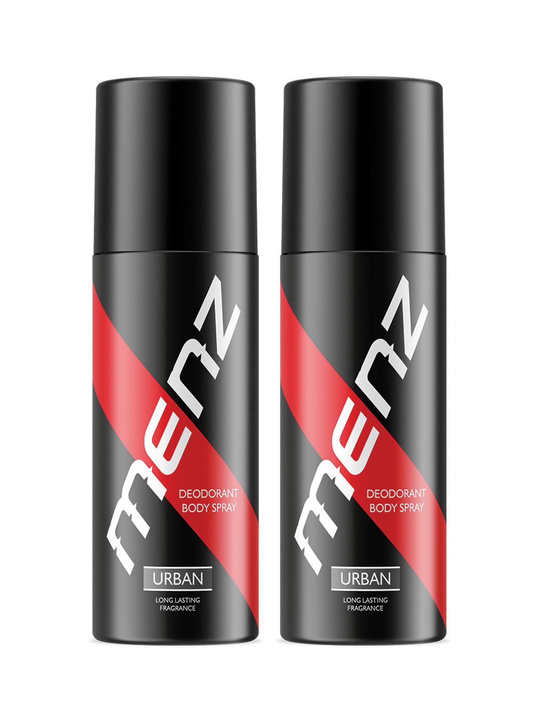 

MENZ Men Set Of 2 Urban Long Lasting Deodorant Body Spray 150 ml Each, Black