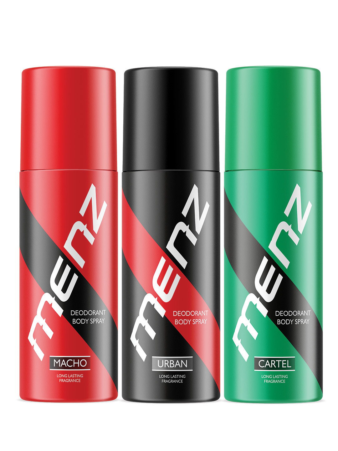 

MENZ Men Set Of 3 Macho, Urban & Cartel Deodorant Body Spray 150 ml Each, Multi