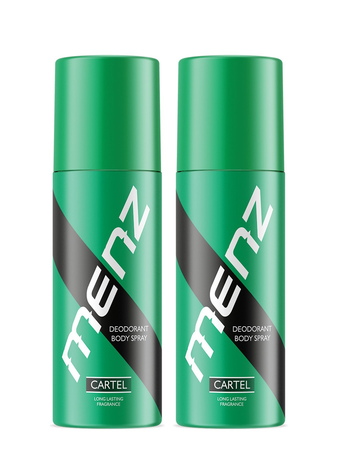 

MENZ Men Set Of 2 Cartel Long Lasting Deodorant Body Spray 150 ml Each, Green