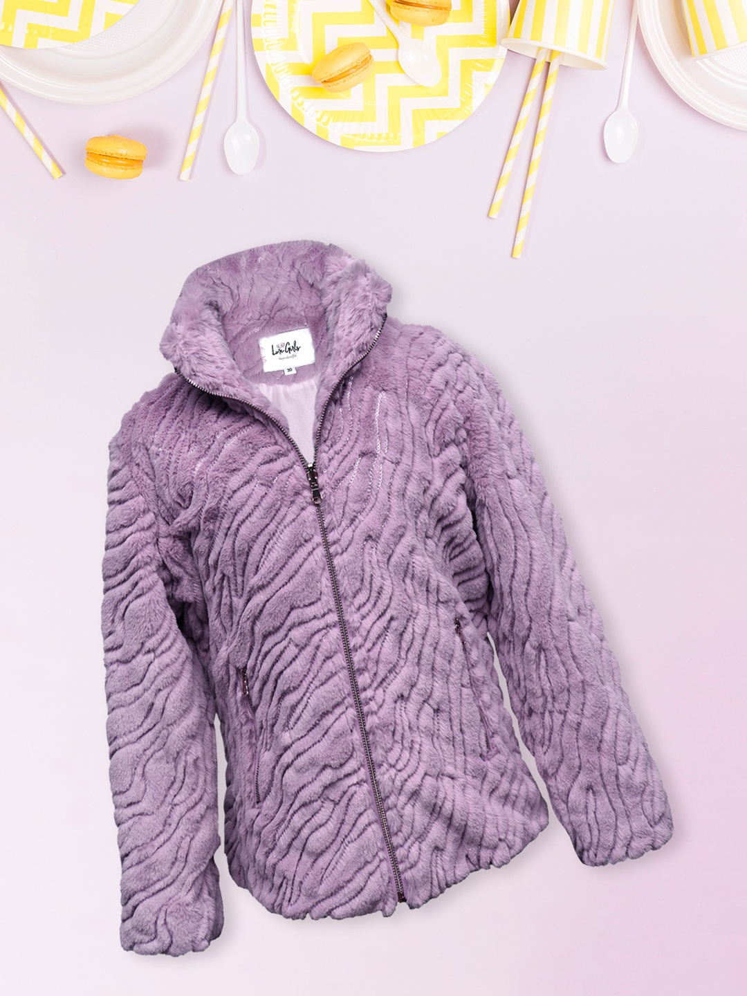 

LURE JUNIOR Girls Self Design Outdoor Puffer Jacket, Lavender