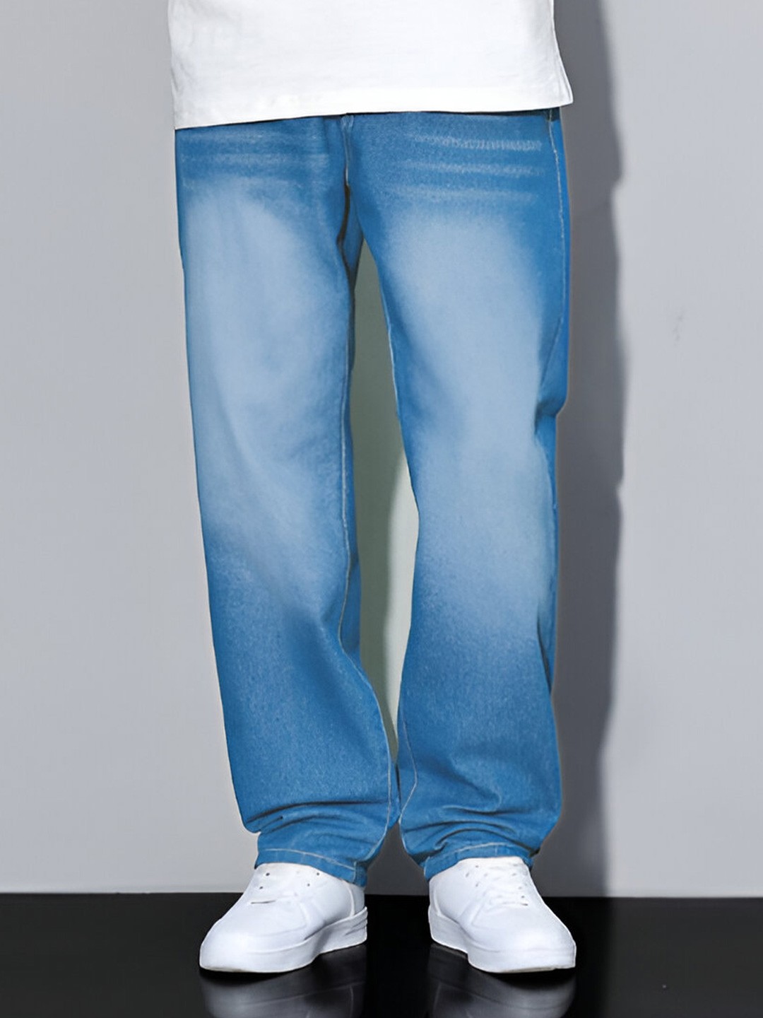 

Ben Martin Men Loose Boyfriend Fit High-Rise Light Fade Stretchable Jeans 3-bm-jj12, Blue