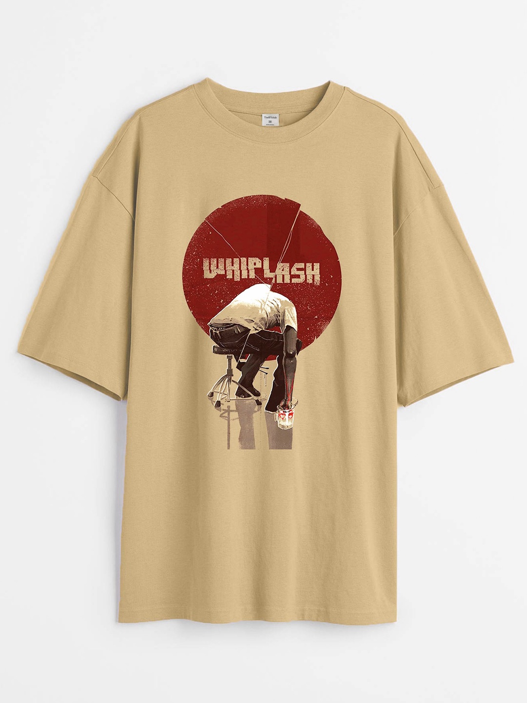 

TheBTclub Men Printed Drop-Shoulder Sleeves Activchill T-shirt, Brown