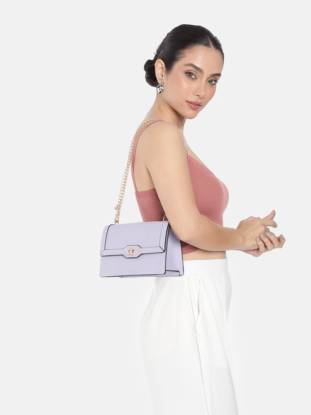

Allen Solly Solid Shoulder Bag, Violet