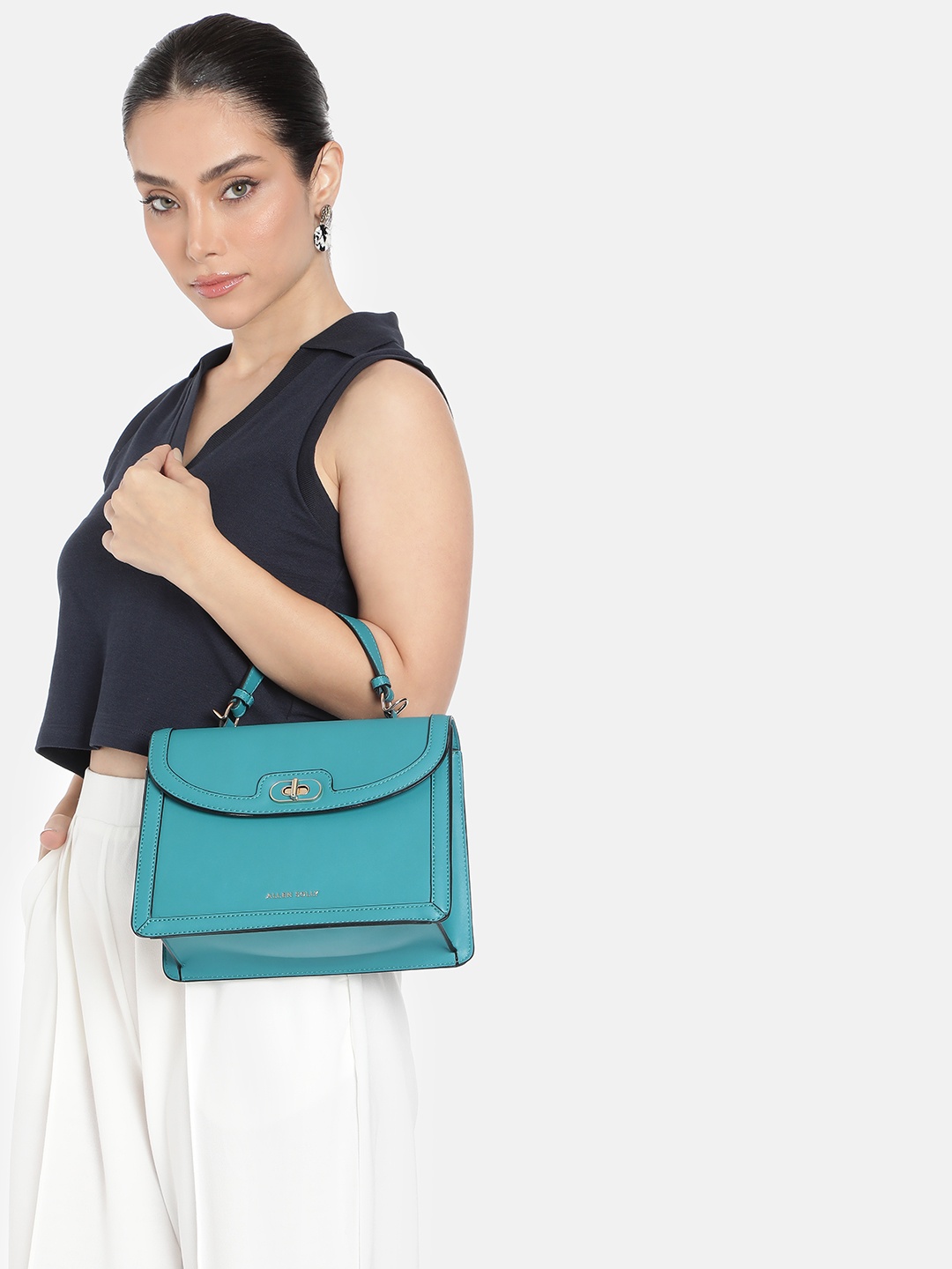 

Allen Solly Satchel Bag, Teal