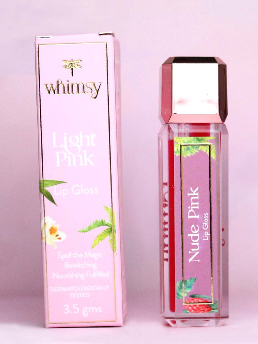 

Whimsy Beauty Gloss N Go Non-sticky & Lightweight Lip Gloss- 3.5g- Light Pink