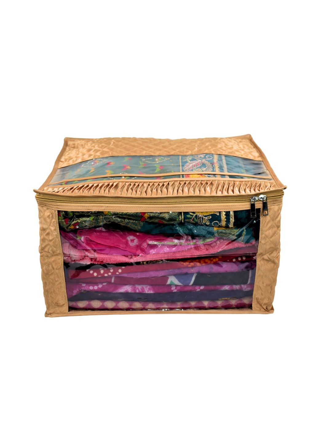 

Ajabh Gold Toned Foldable Satin Multi Utility Organiser