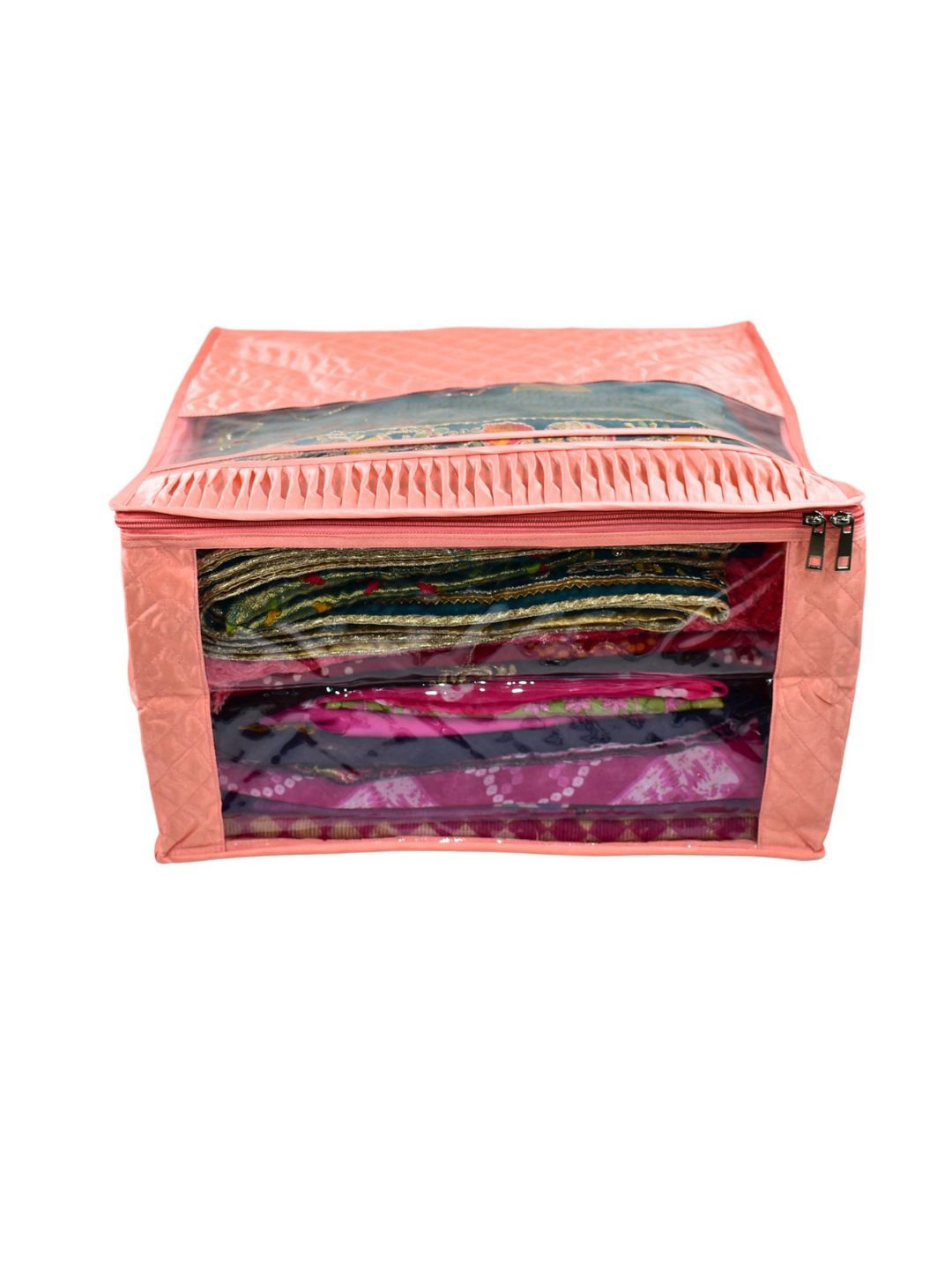 

Ajabh Peach Colored Foldable Satin Multi Utility Organiser