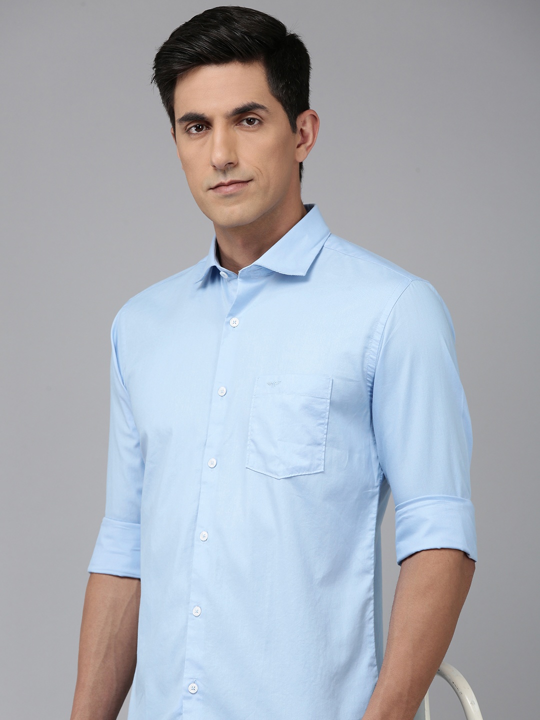 

Park Avenue Slim Fit Pure Cotton Casual Shirt, Blue
