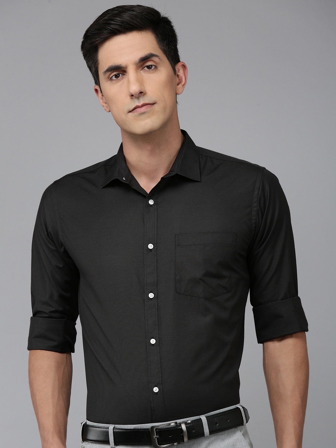 

Park Avenue Slim Fit Formal Shirts, Black