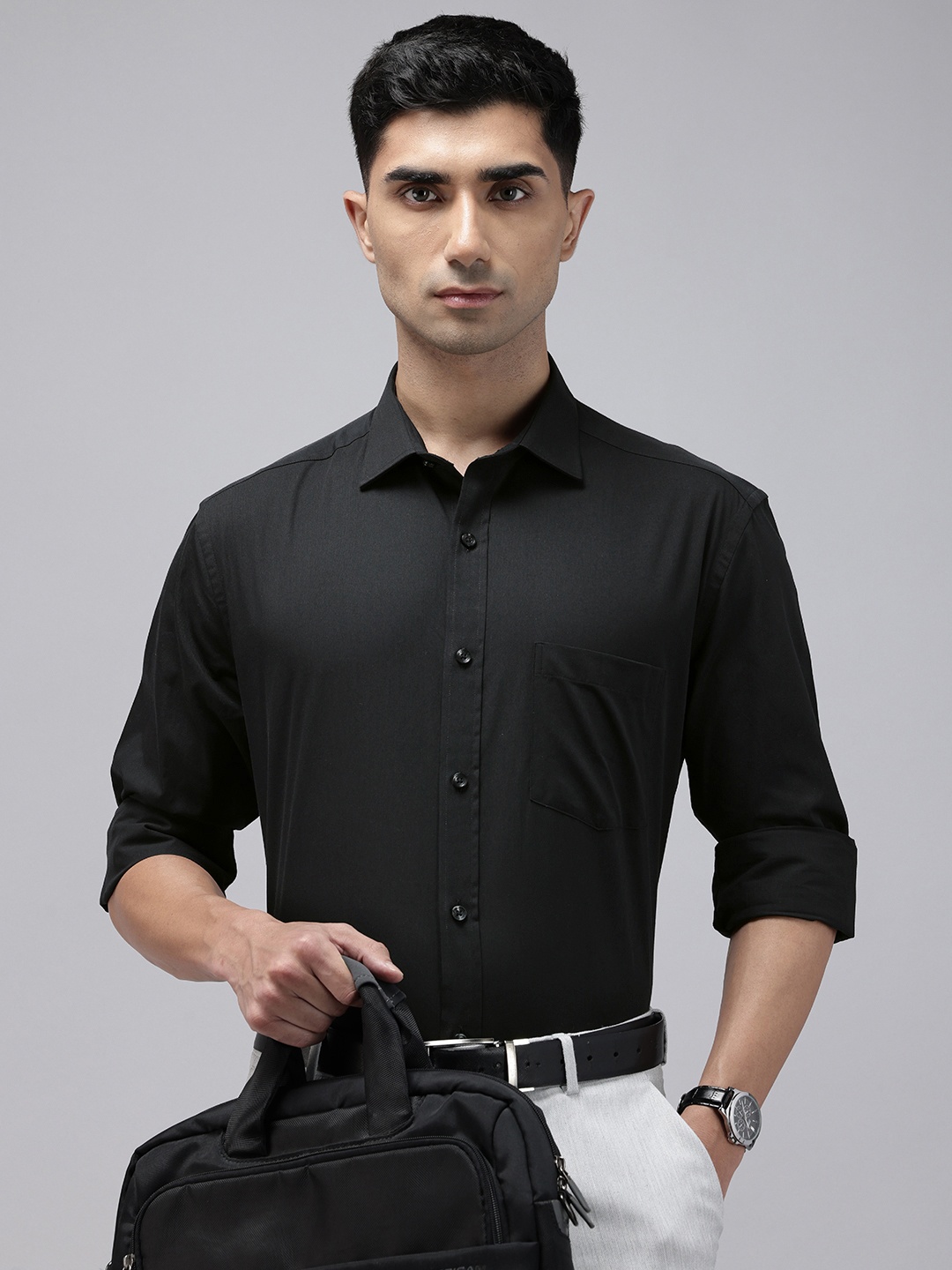 

Park Avenue Pure Cotton Formal Shirt, Black