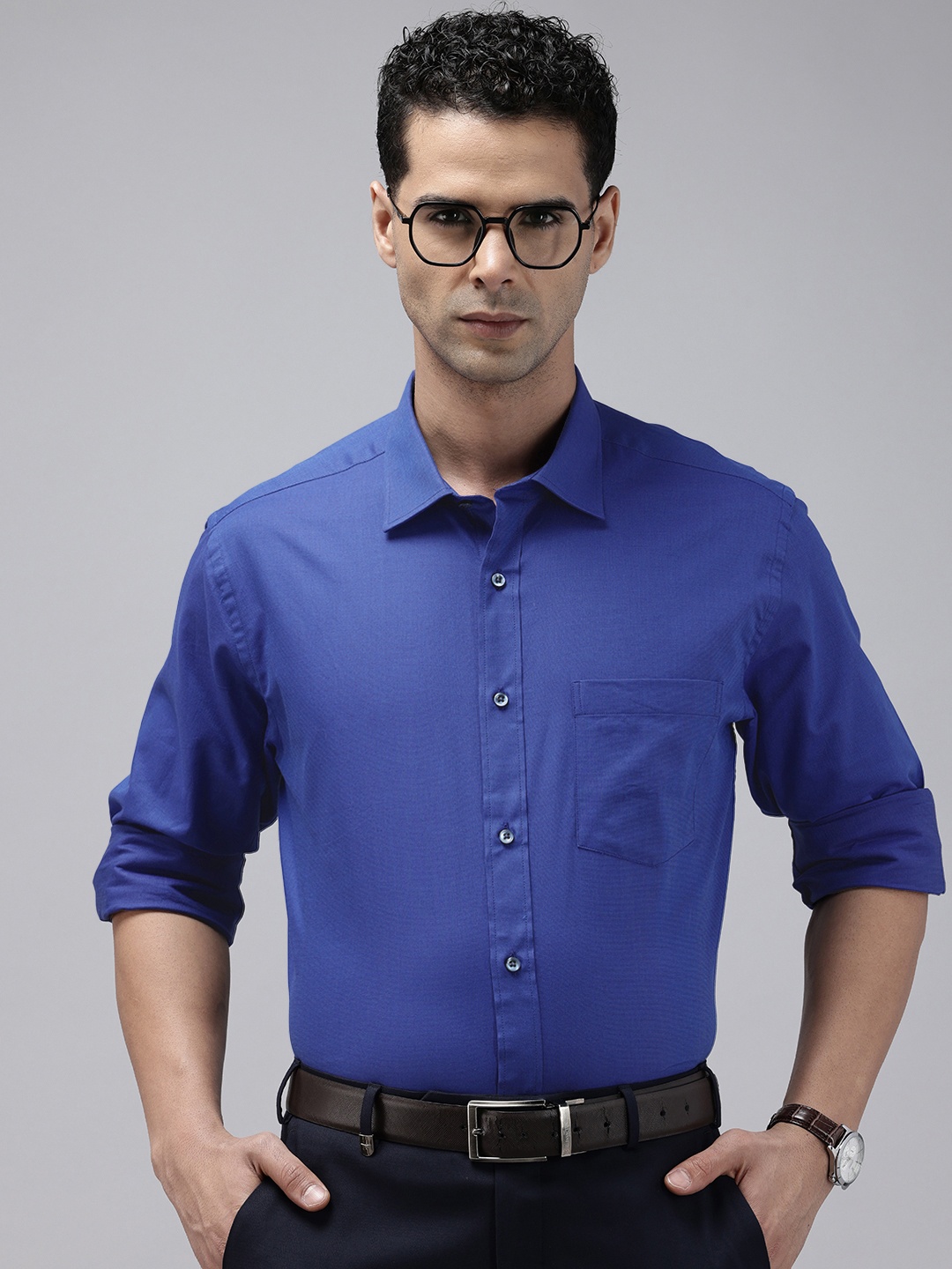 

Park Avenue Pure Cotton Formal Shirt, Blue