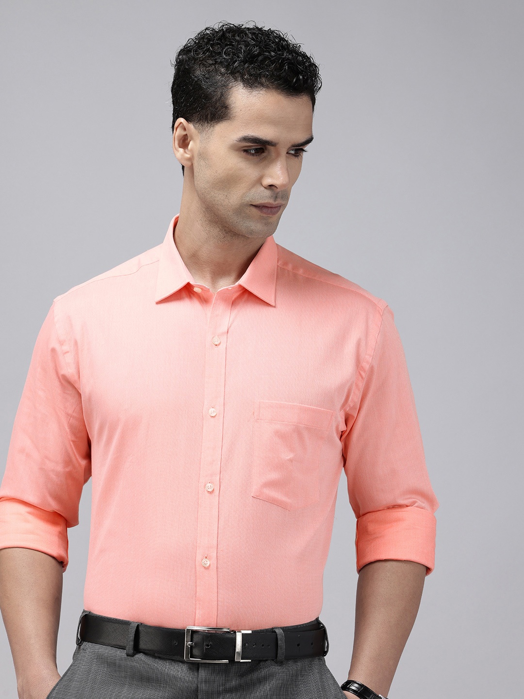 

Park Avenue Slim Fit Pure Cotton Formal Shirt, Orange