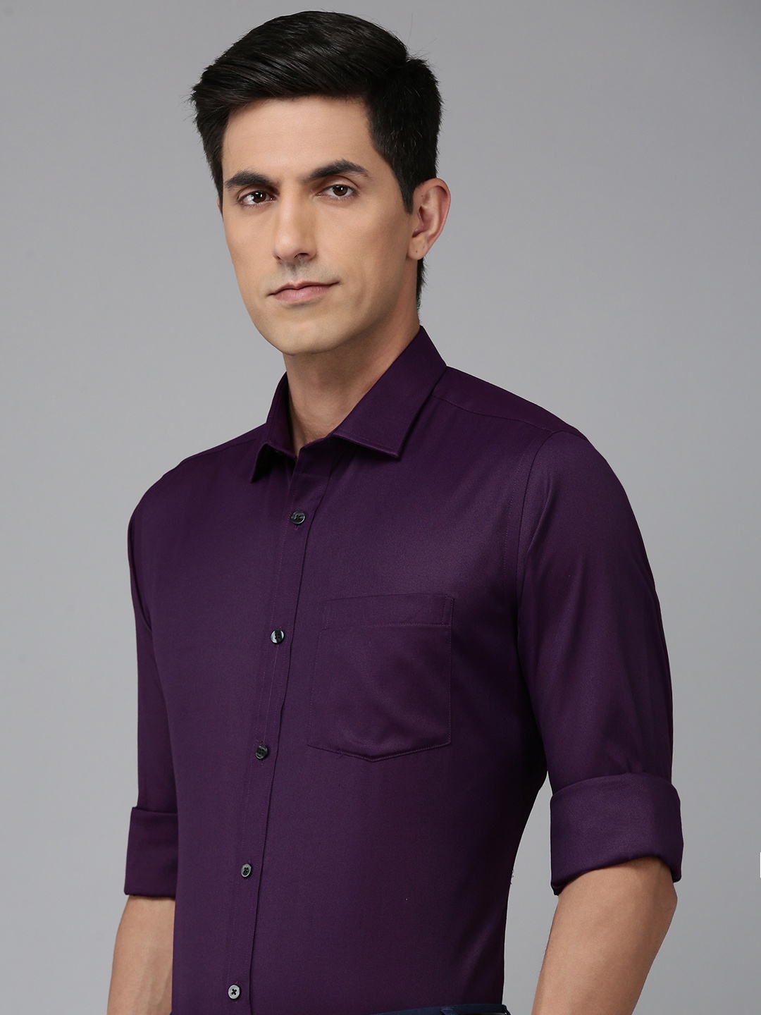 

Park Avenue Self Design Formal Shirt, Violet