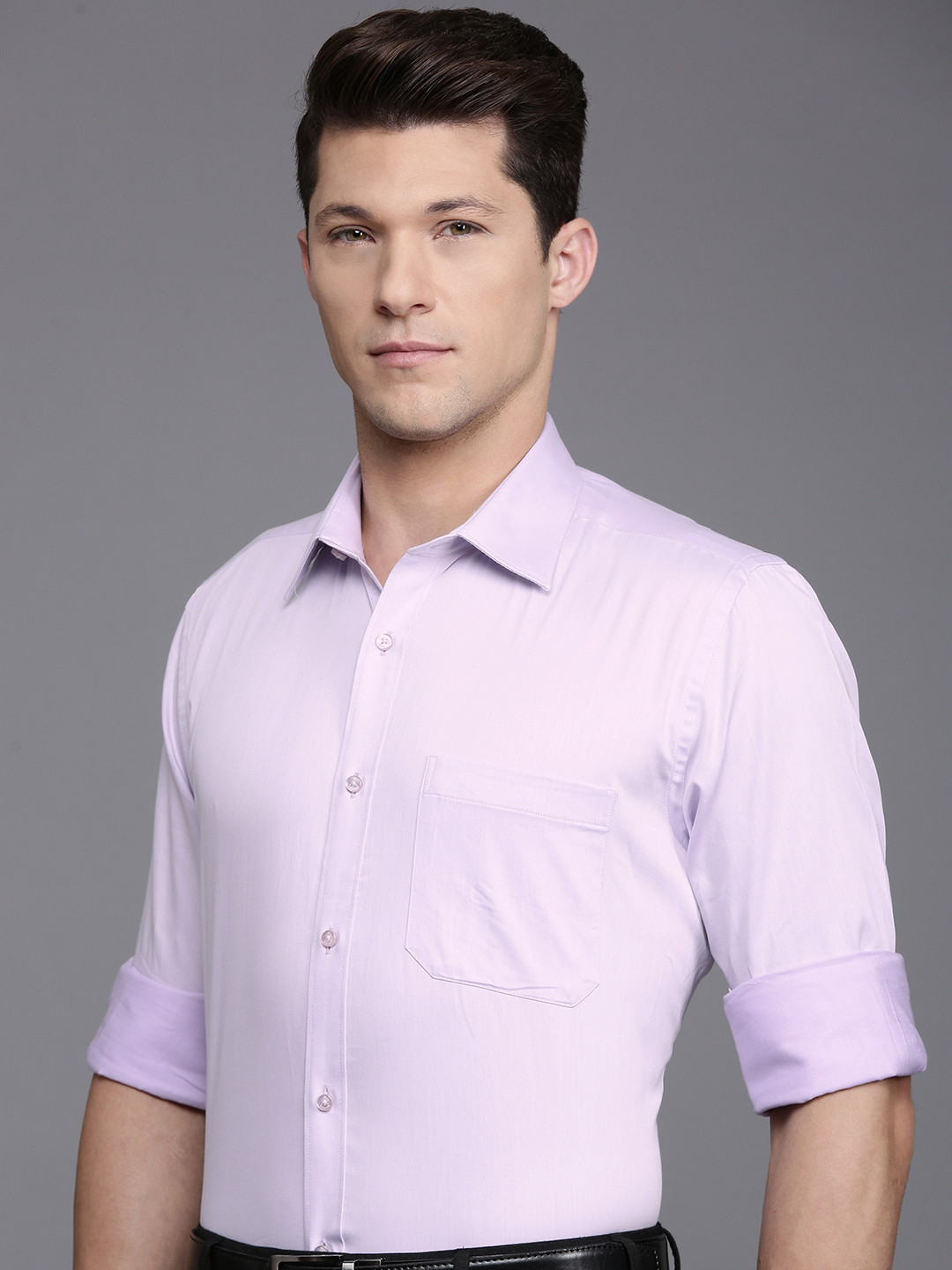 

Raymond Pure Cotton Contemporary Fit Opaque Formal Shirt, Lavender
