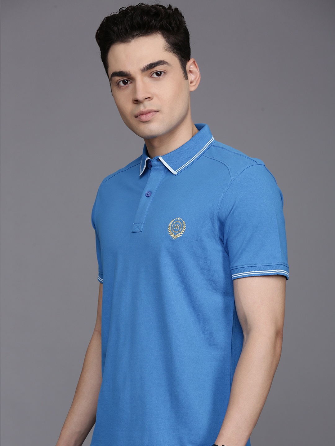 

Raymond Polo Collar Pure Cotton T-shirt, Blue