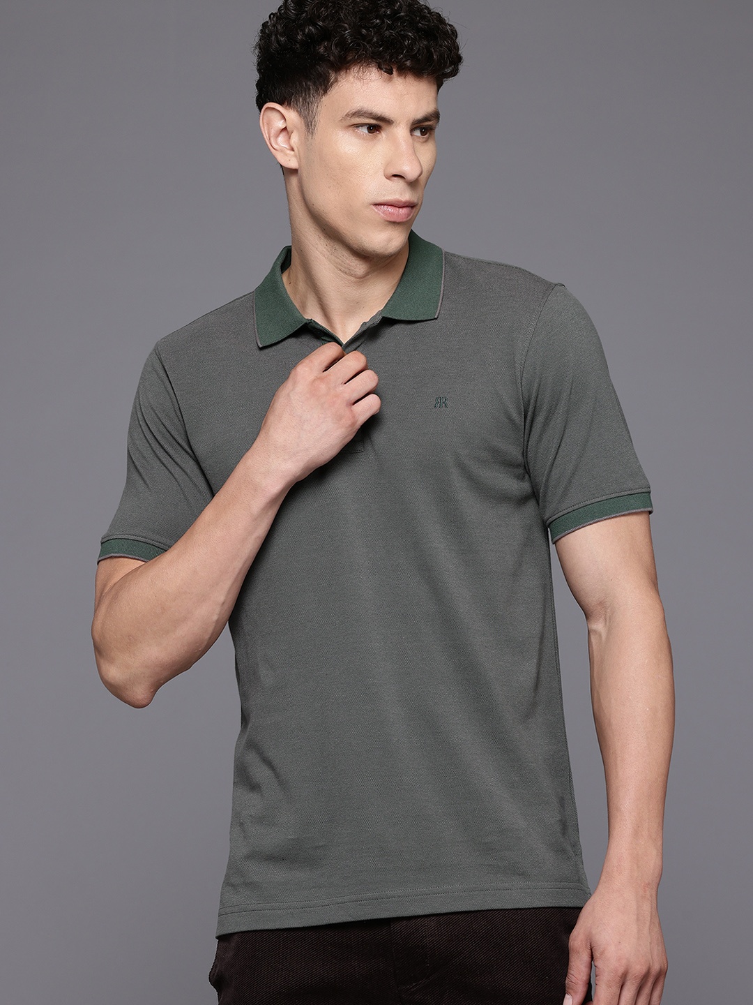 

Raymond Pure Cotton Polo Collar T-shirt, Olive