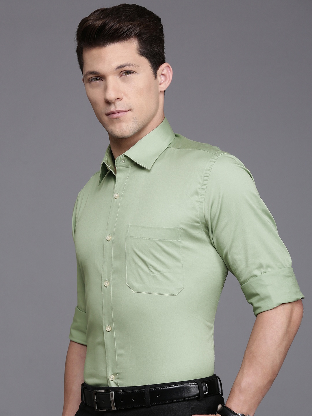 

Raymond Cutaway Collar Contemporary Fit Formal Shirt, Green