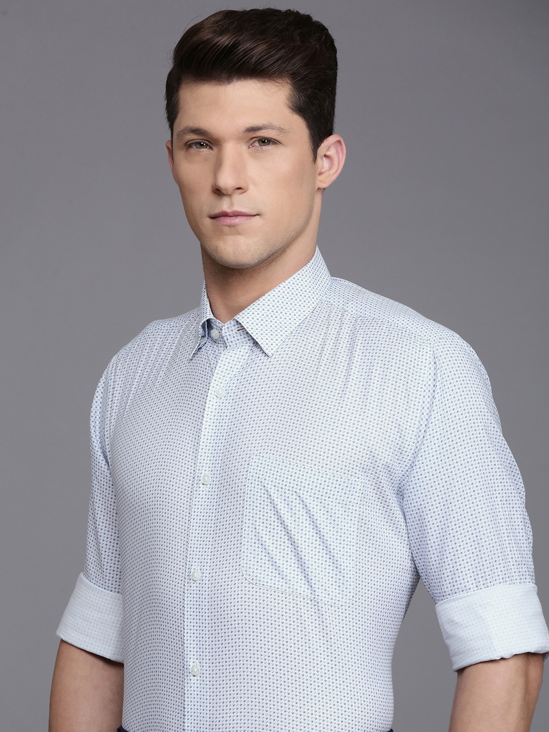 

Raymond Opaque Printed Formal Shirt, White