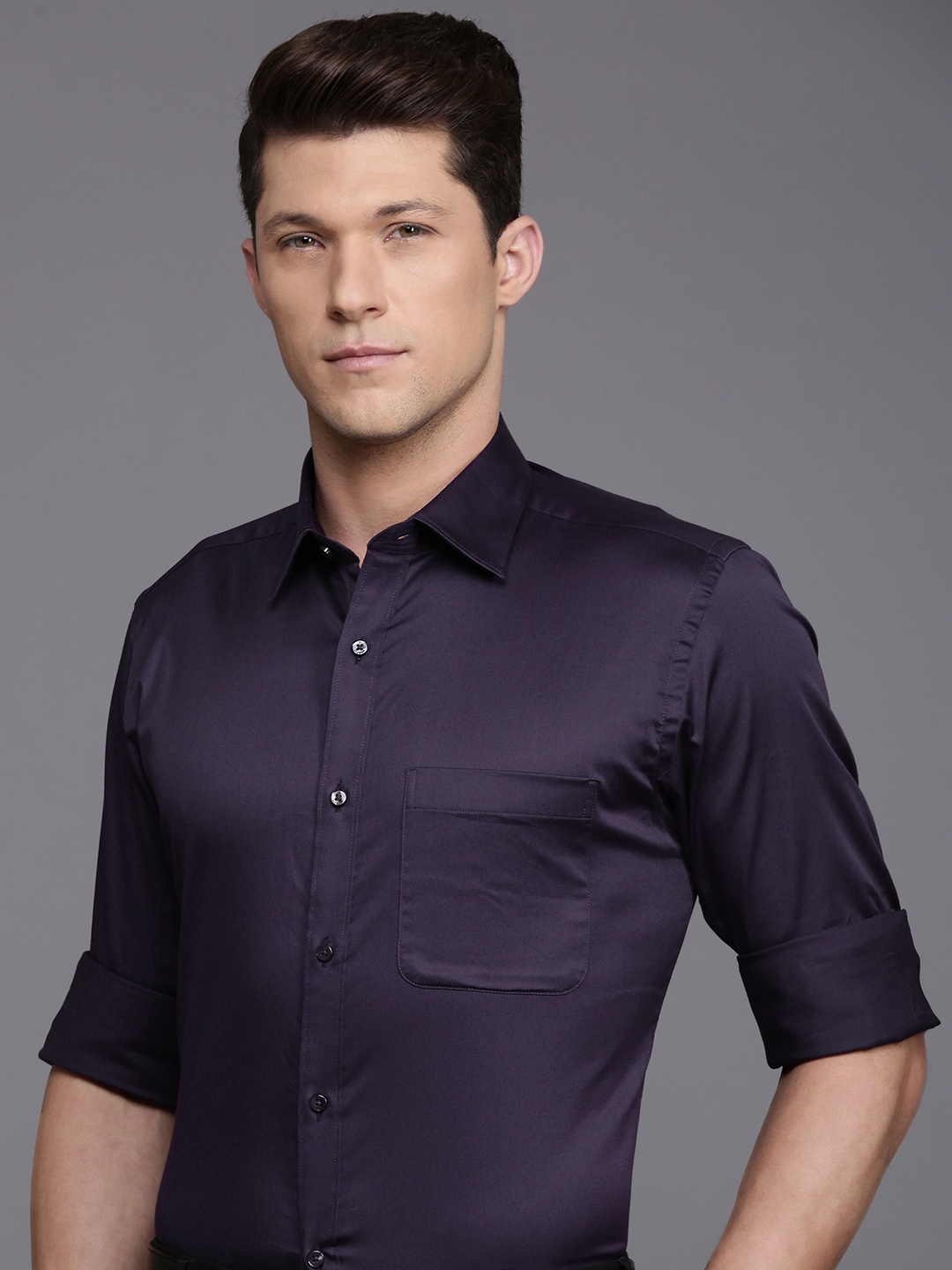 

Raymond Slim Fit Formal Shirt, Violet