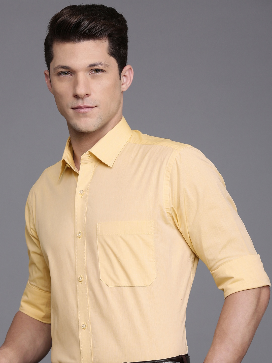 

Raymond Pure Cotton Contemporary Fit Formal Shirt, Yellow