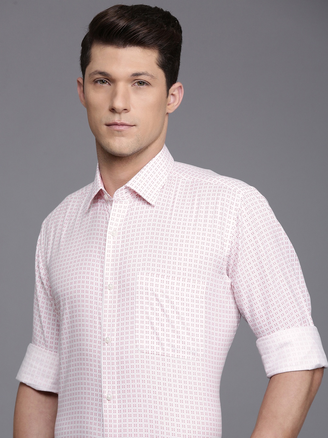 

Raymond Floral Printed Formal Shirt, White