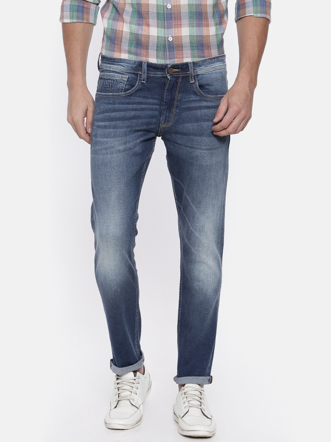 

Allen Solly Men Blue Slim Fit Mid-Rise Clean Look Stretchable Jeans
