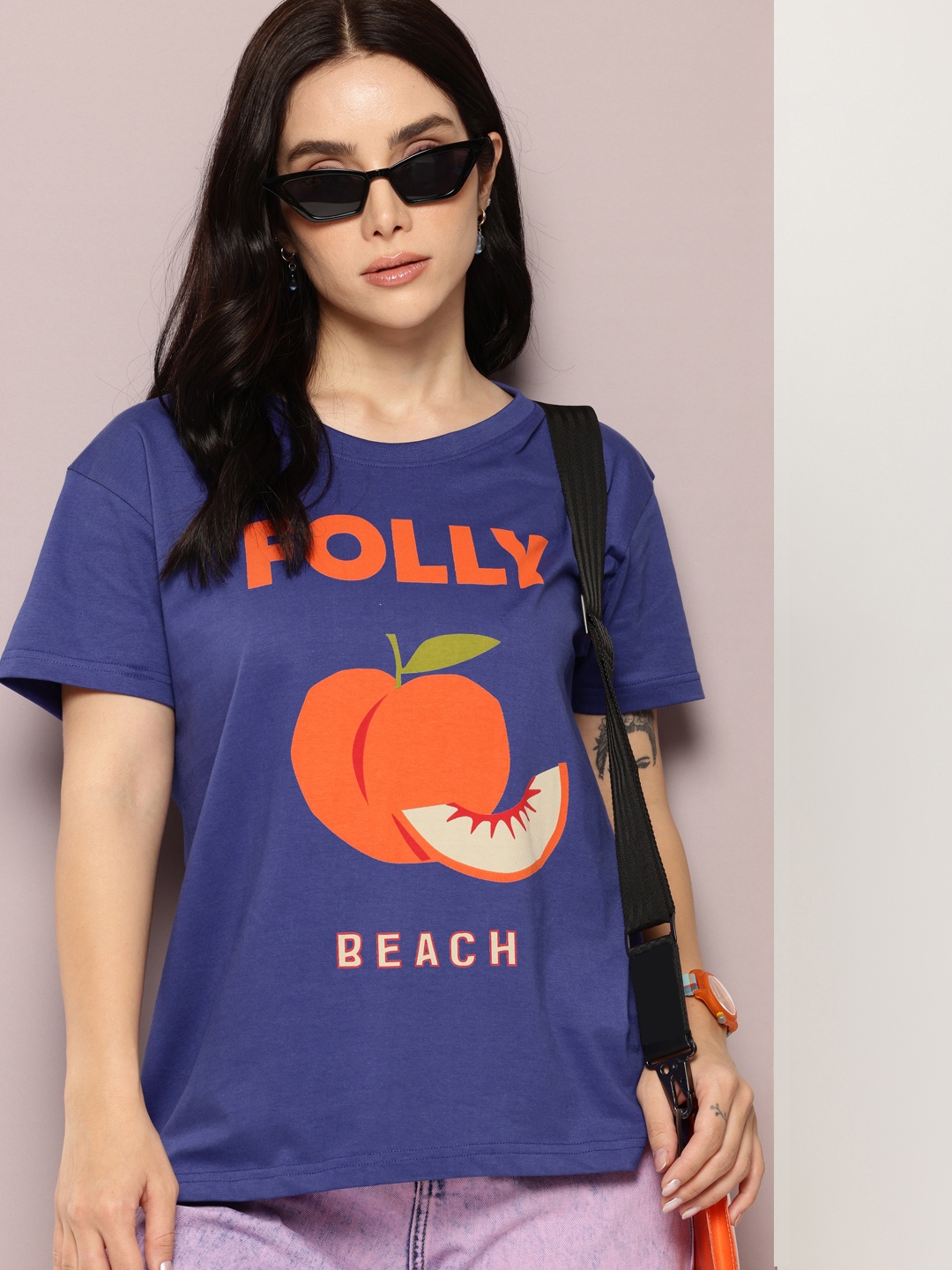 DILLINGER Printed Pure Cotton Boxy T-shirt, Navy blue