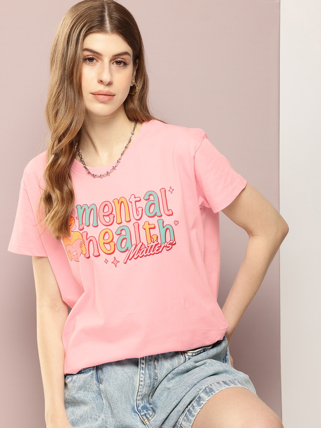 

DILLINGER Printed Boxy T-shirt, Pink