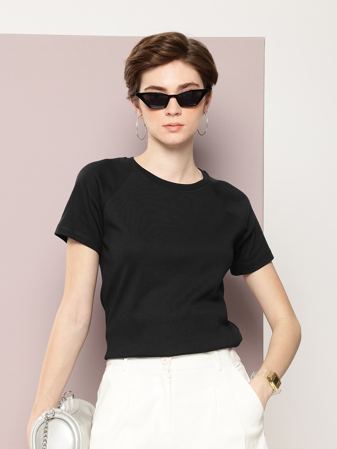 

Kook N Keech Raglan Sleeves T-shirt, Black