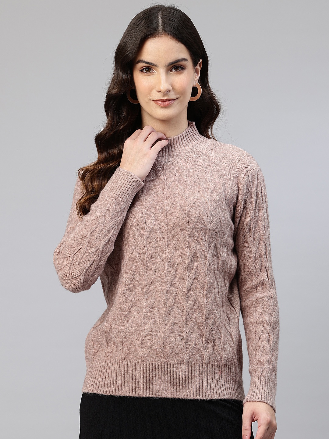 

One Femme Woollen Pullover, Brown