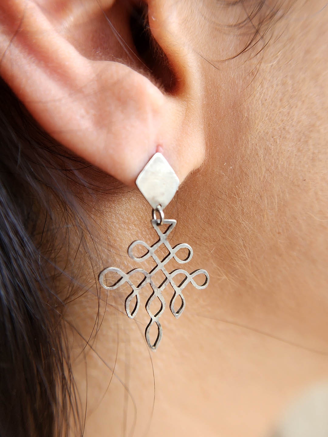 

DressBerry 925 Sterling Silver Quirky Drop Earrings