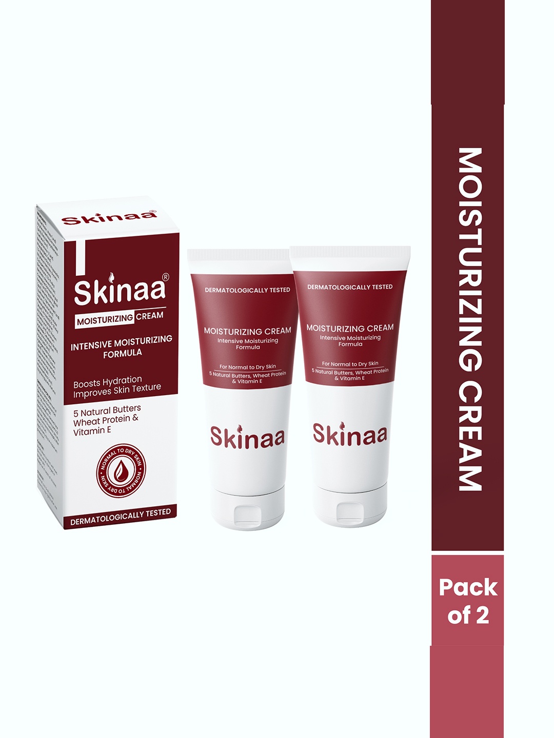 

SKINAA Set Of 2 Moisturizing Cream With Vitamin E 100 ml Each, Red