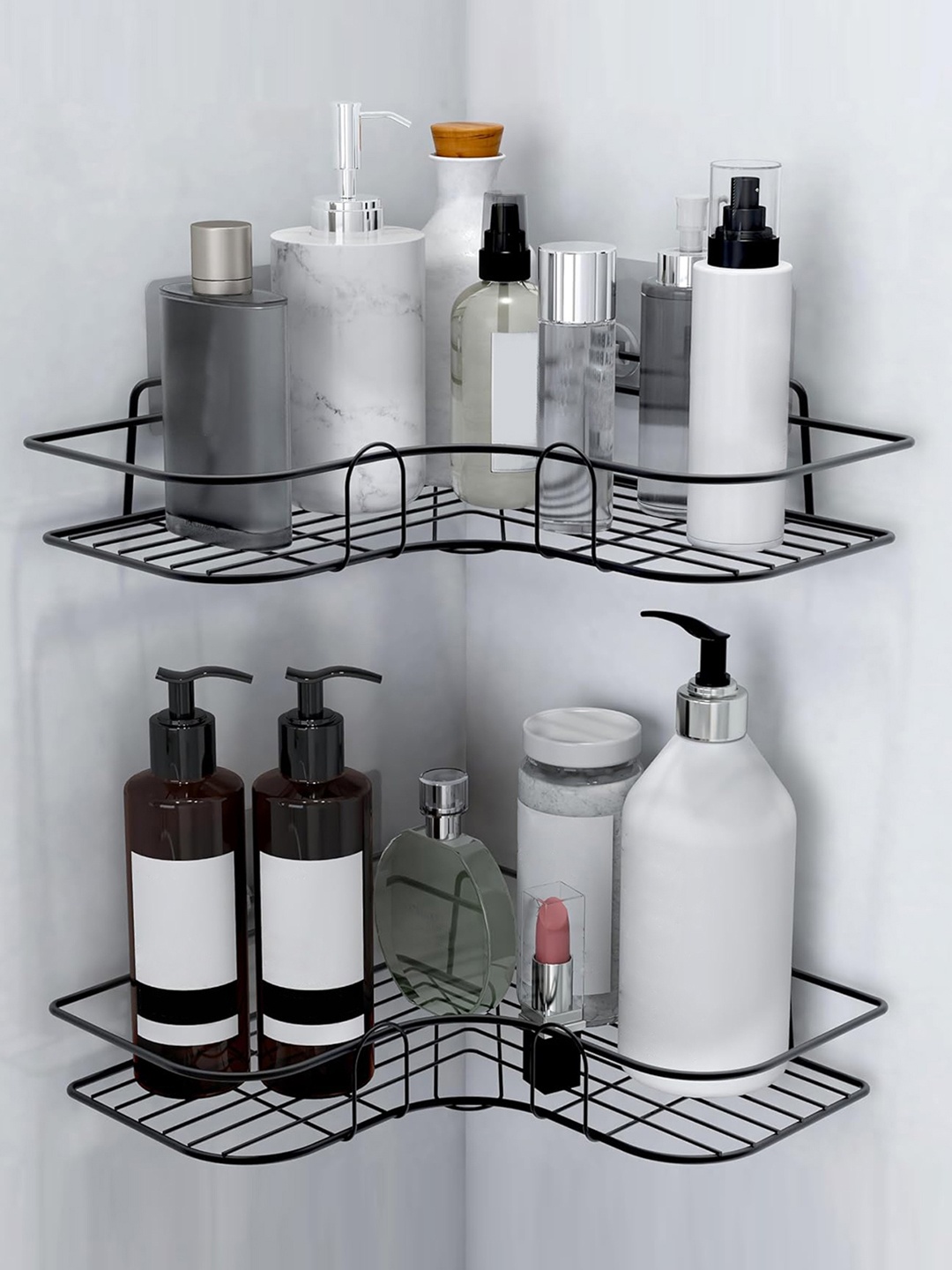 

Story@home Black 2 Pieces Metal Racks