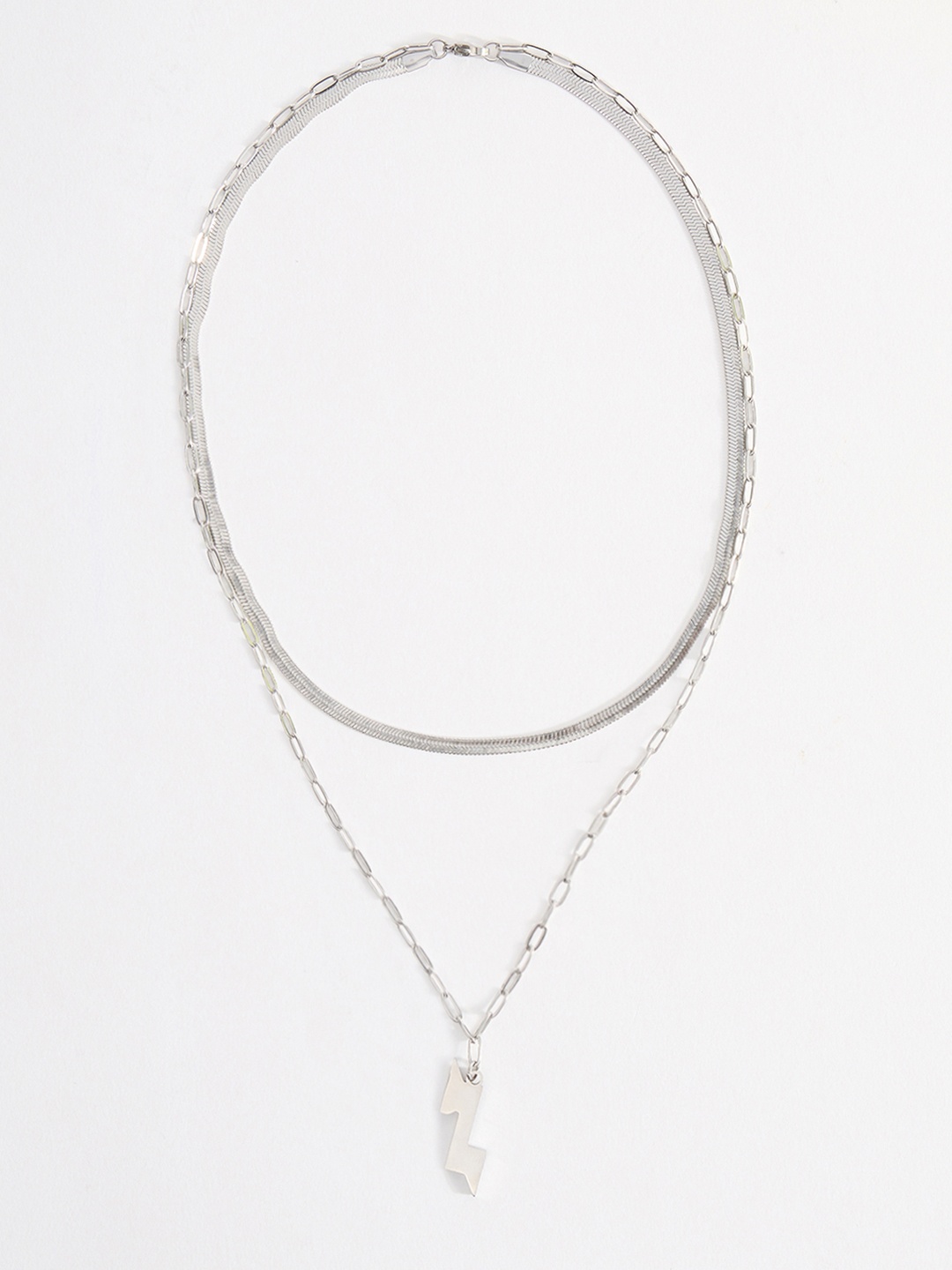 

THE BEAR HOUSE Men Stainless Steel Silver Chain