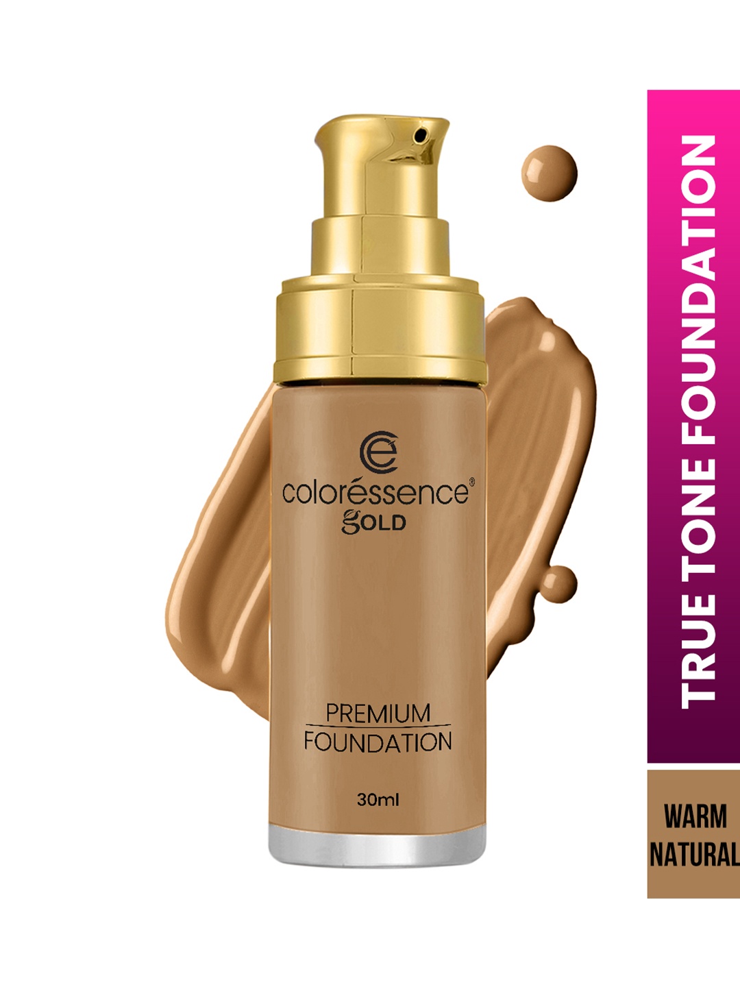 

Coloressence True Tone Premium Foundation-30 ml - Warm Natural FND-09, Brown