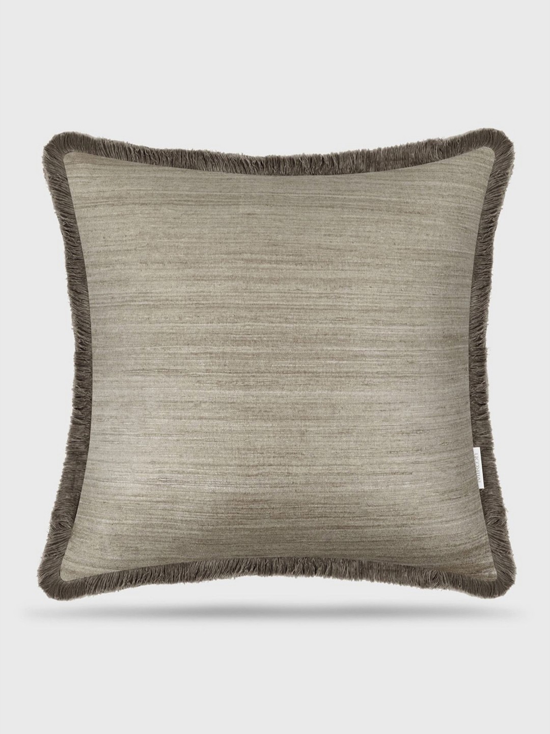 

Mirooh Grey Self Design Filled Square Cushion