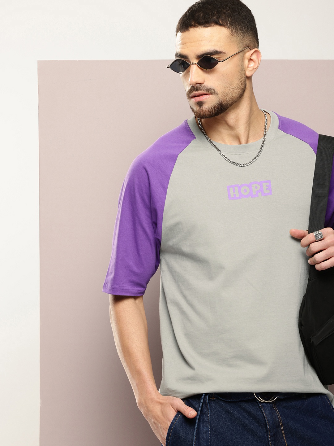 

DILLINGER Men Graphic Printed Oversized T-shirt, Grey