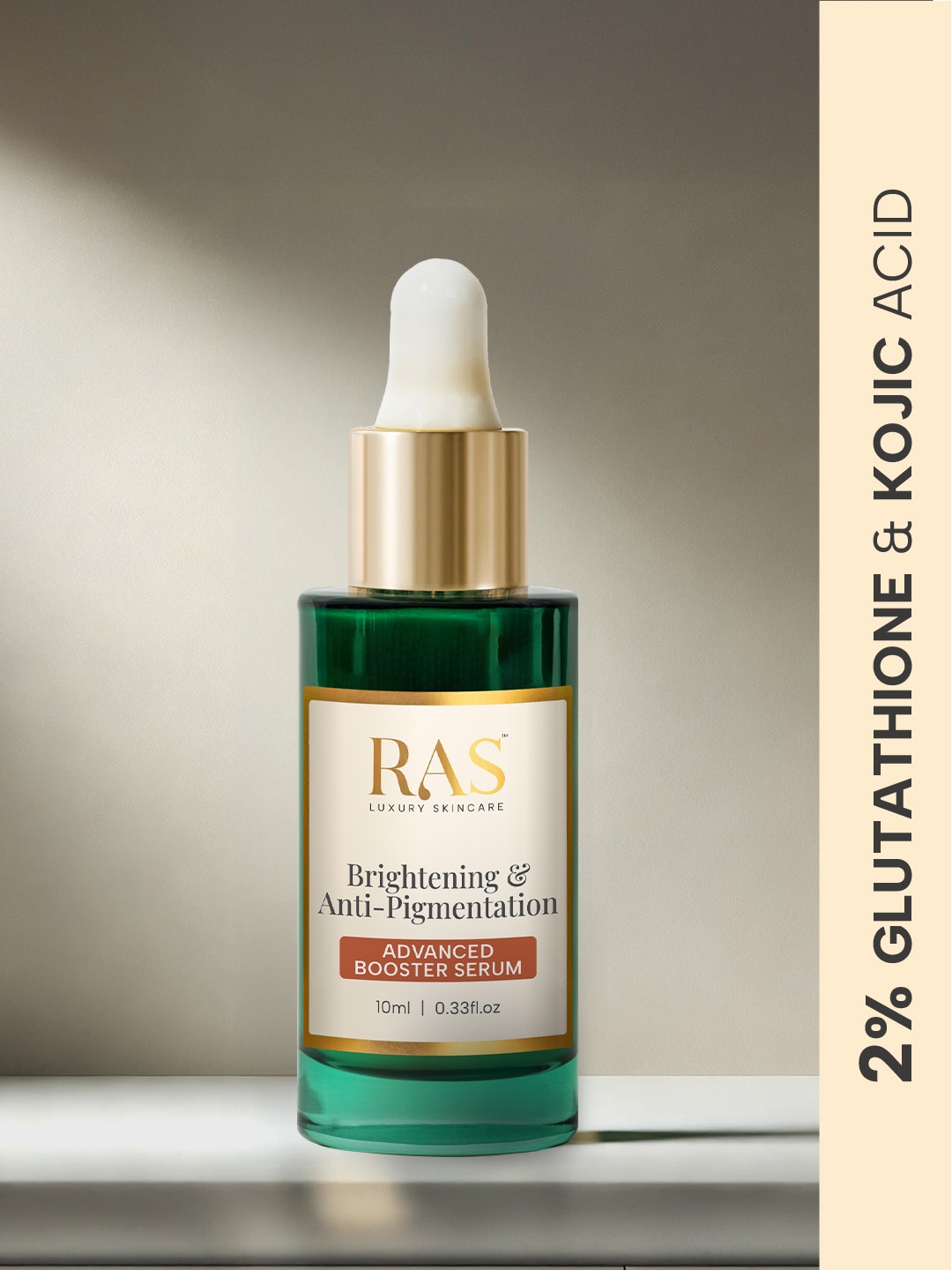 

RAS LUXURY OILS Brightening & Anti Pigmentation Advanced Booster Serum - 10 ml, Green