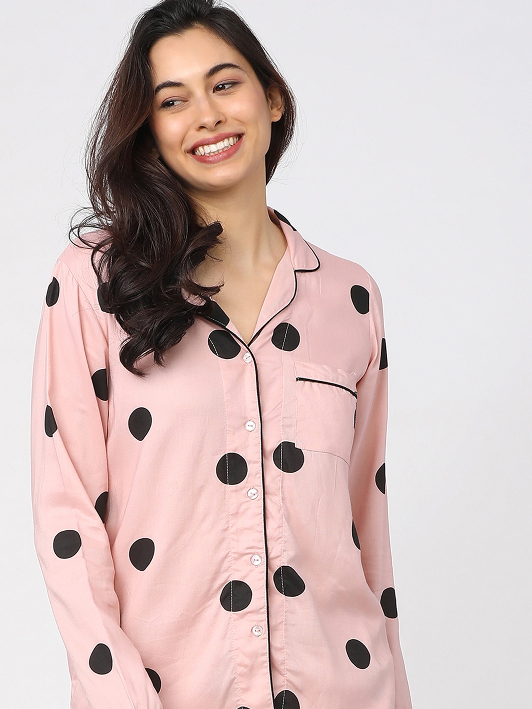 

Tokyo Talkies Womens Printed Sleep Shirt, Pink